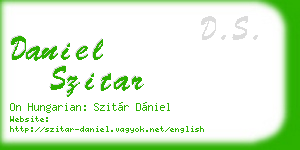 daniel szitar business card